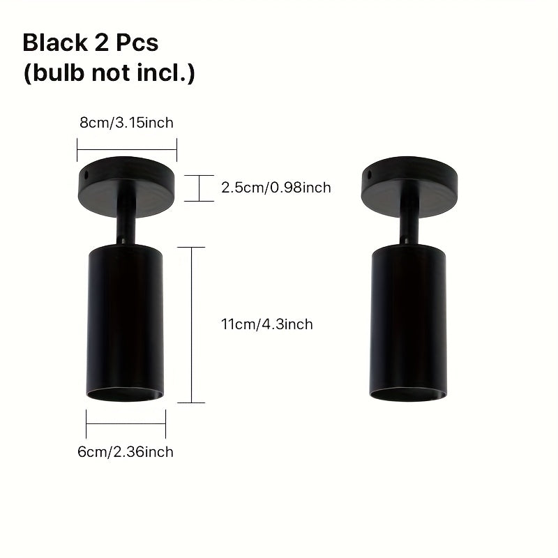 GU10 Bulb Base Modern Black\u002FWhite Ceiling Spotlight 350° Rotatable Down Light Clothing Shop, Showrooms, Kitchen, Hotel, Exhibition, Work Display Focus, Indoor Lamp, Bulb Not Included