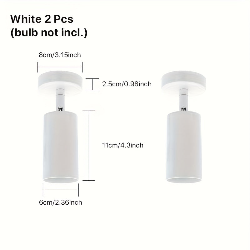 GU10 Bulb Base Modern Black\u002FWhite Ceiling Spotlight 350° Rotatable Down Light Clothing Shop, Showrooms, Kitchen, Hotel, Exhibition, Work Display Focus, Indoor Lamp, Bulb Not Included