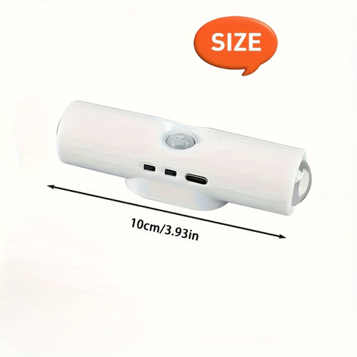 1.2.4pcs RGB Adjustable Smart Motion Sensor Wall Light, LED Motion Sensor Light, White USB Rechargeable Bedside Night Light, Suitable for Bedroom, Corridor, Staircase, And Office Ambient Lighting.