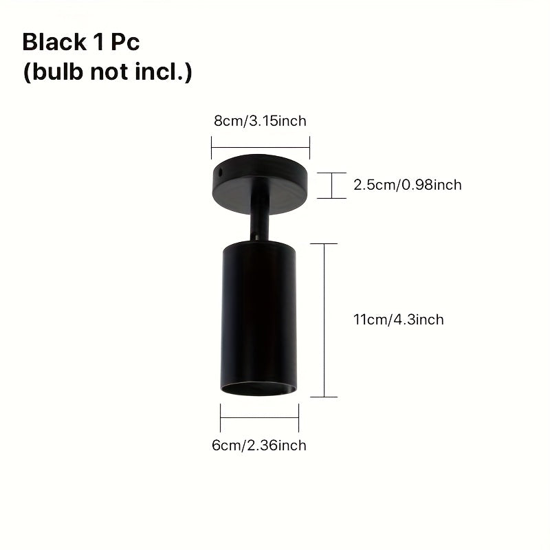 GU10 Bulb Base Modern Black\u002FWhite Ceiling Spotlight 350° Rotatable Down Light Clothing Shop, Showrooms, Kitchen, Hotel, Exhibition, Work Display Focus, Indoor Lamp, Bulb Not Included