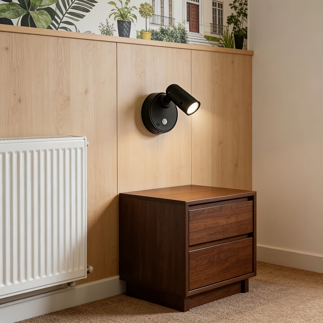 2026-New-Led Home Decorative Wall Light, Bedside Table Reading Lamp, 3 Lighting Modes, Magnetic Mounting Design, Bedroom Decorative Wall Light, Wiring-Free Charging Wall Light, Magnetic Spotlight USB Downlight for Bedroom Wall