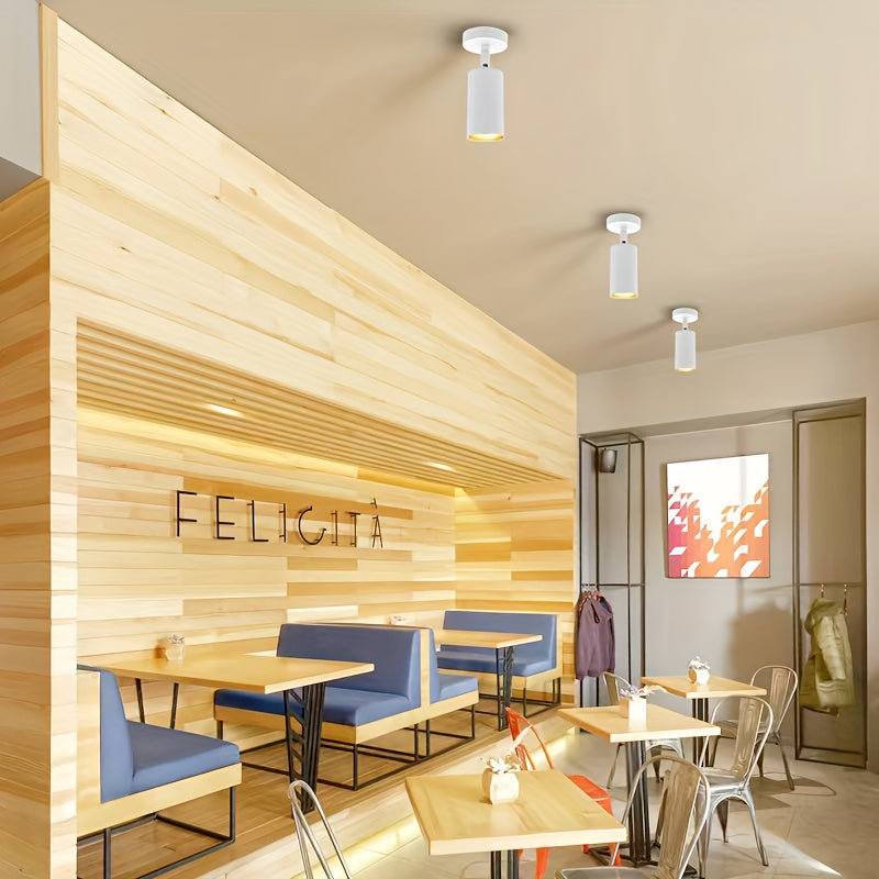 GU10 Bulb Base Modern Black\u002FWhite Ceiling Spotlight 350° Rotatable Down Light Clothing Shop, Showrooms, Kitchen, Hotel, Exhibition, Work Display Focus, Indoor Lamp, Bulb Not Included