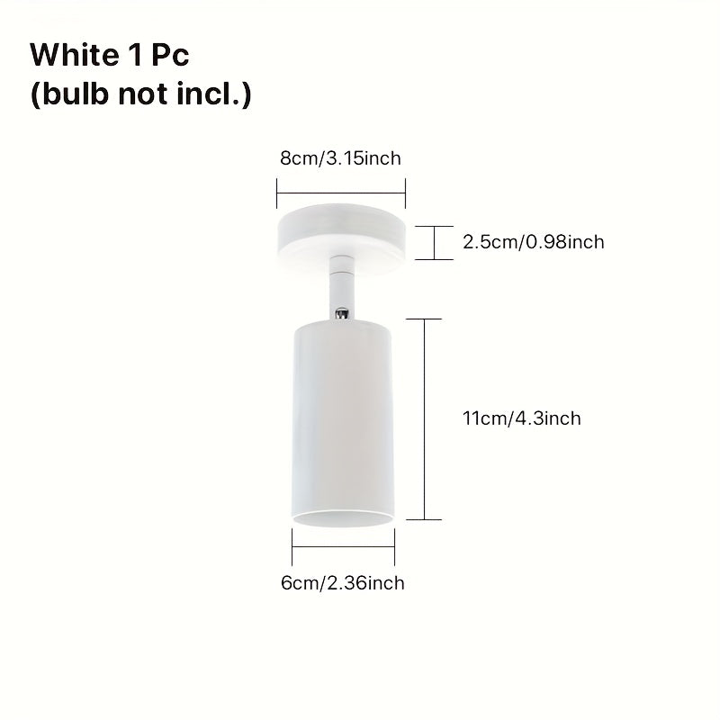 GU10 Bulb Base Modern Black\u002FWhite Ceiling Spotlight 350° Rotatable Down Light Clothing Shop, Showrooms, Kitchen, Hotel, Exhibition, Work Display Focus, Indoor Lamp, Bulb Not Included